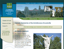 Tablet Screenshot of catholiccemeterieslouisville.org